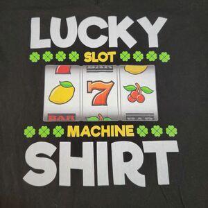 Lucky T-Shirt V-Neck Shirt SS Tee Black - Size 2XL